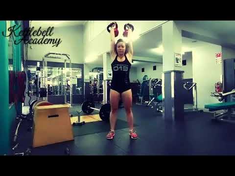 Double Kettlebell Push Press (demo)