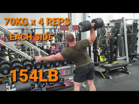 ONE ARM SHOULDER PRESS - Heavy One Arm Overhead Dumbbell Shoulder Press